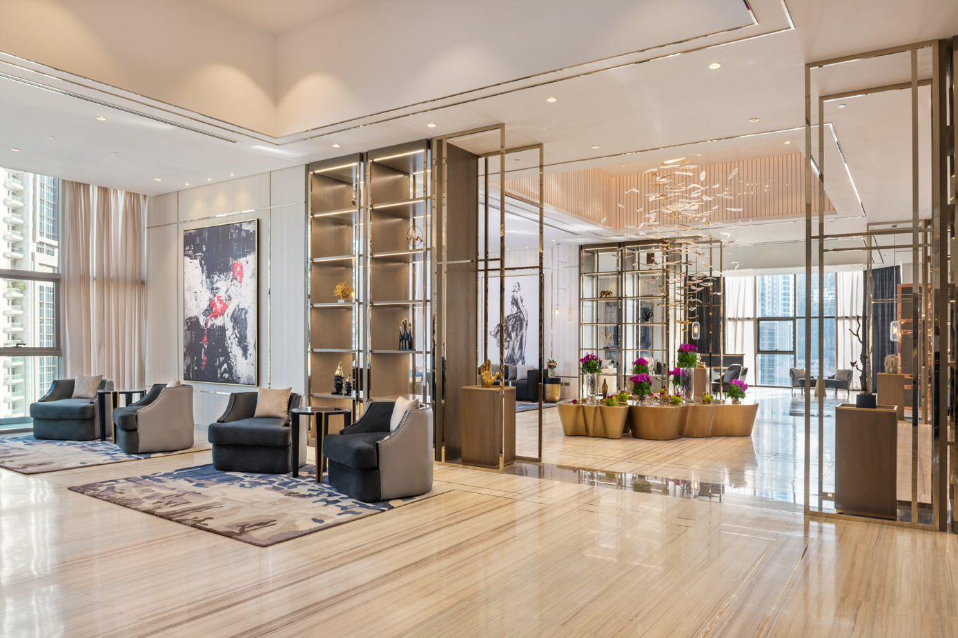 Paramount Hotel Midtown Dubai Exterior foto The lobby of the hotel